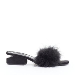 Alexander Wang Feather Suede Mules